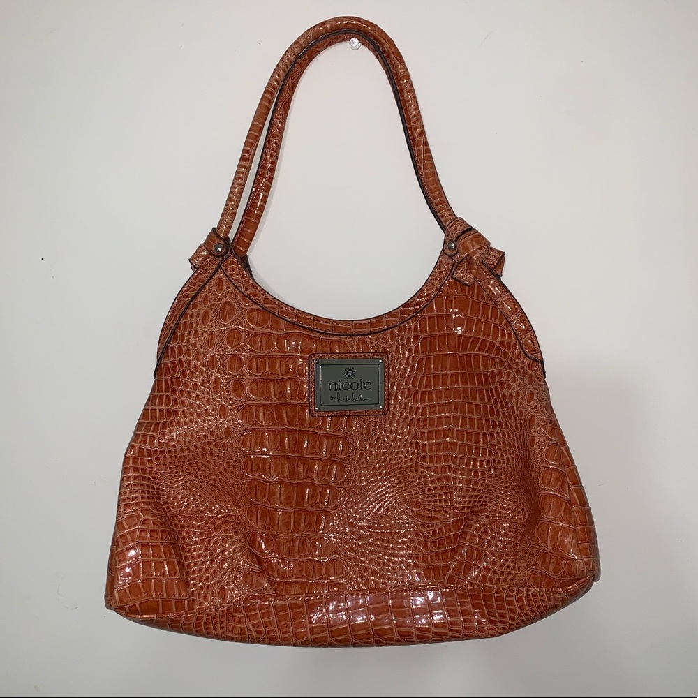 Nicole by Nicole Miller Leather Orange Purse
